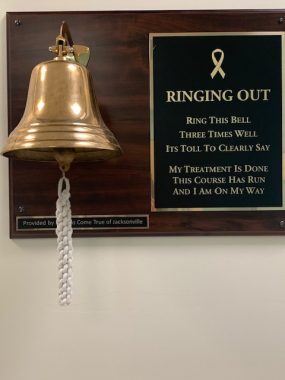 Comparisons \ Lambert-Eaton News \ A bell in a chemo unit of the hospital that patients ring when their treatment is complete.
